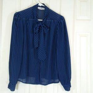 Jonathan Martin Stripe Chiffon Blouse